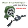 Electric Blower Fan BBQ Fan 100v 220v Suitable for Barbecue Mini Blacksmith Forges Blower with Speed Adapter AC100-240V M89B