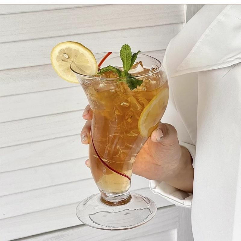 Creative Glass Multi Sided Cocktail Glasses Cups Transparent Water Juice Wine Milk Cup Bubble Glasses Cup Home Too