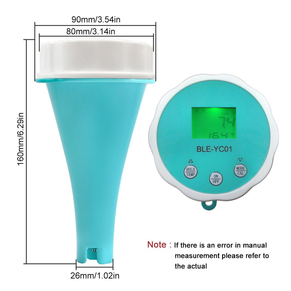Waterproof Water Quality Detector 6 In 1 PH EC TDS ORP Temperature Chlorine Swimming Pool Water Quality Tester With APP Remote