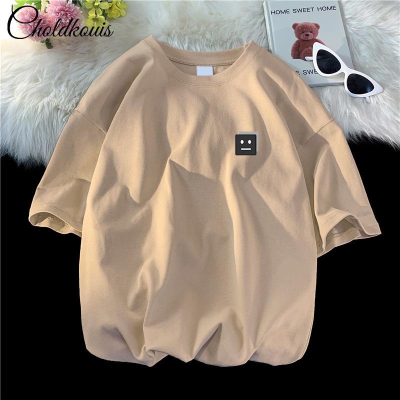 T-shirt Men's Short Sleeved New Loose Casual Korean Trendy Clothes Men's Printed Round Neck Pattern Fashionable