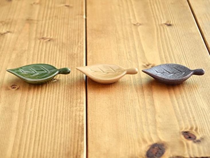 Tableware East Chopstick Rests Set of Cutlery Spoon Tableware Set (Leaf Design), 5, Rests, Rests, (Green)