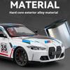 Scale 1:24 M4 M3 Car Model Toy Metal Diecast Doors Opened Supercar Exquisite Interior Design Models Office Table Ornament