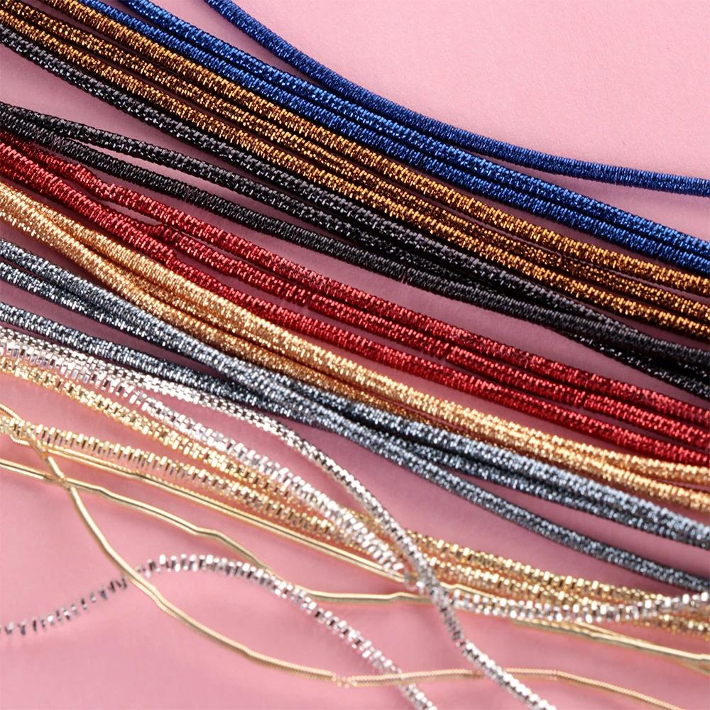 DIY Silber Metalldraht Goldfaden Stickerei Gold Französische Seide Indischer Draht Durchmesser 1,0 mm Rund Glänzend Seide Nähhandwerk Zubehör