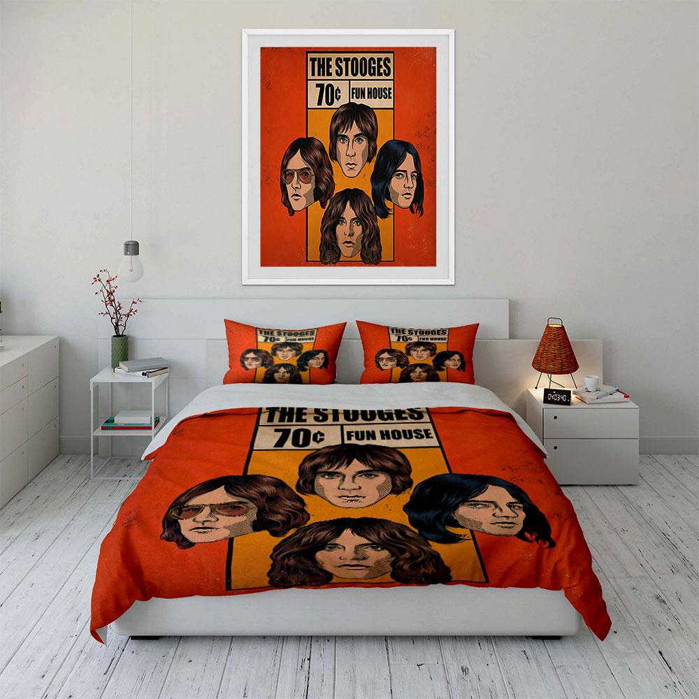 Pup in Orange Helmet Design Bedding Duvet Cover Set Duvet Cover Pillowcases (1*Duvet Cover 2*Pillowcases, without duvet insert)