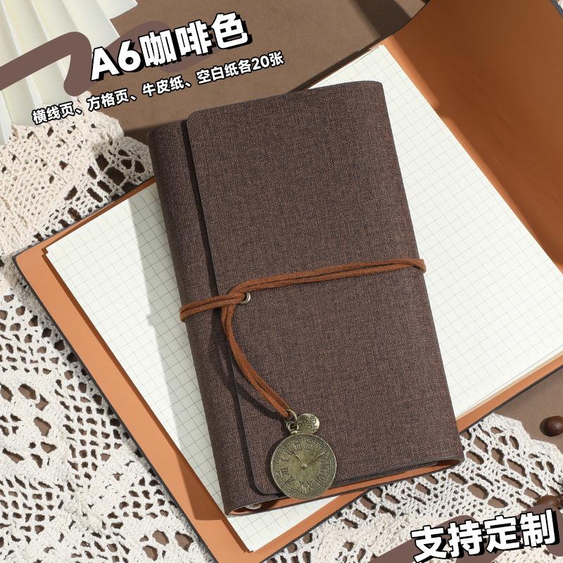 A6 Notebook Travelers Journal Notebook Pu Leather Blank Kraft Diary Book Vintage Sketchbook School Stationery Office Supplies Quality