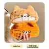 Funny Cat Plush Cat Pencil Case Kawaii Stationery Storage Bag Trendy Cat Pencil Pouch  Student Use