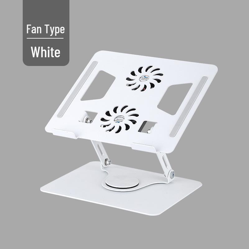 Foldable Adjustable Laptop Stand with Four Cooling Fans & Rotating Tablet Holder