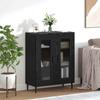 Sideboard in Black Oak Look 69.5 x 34 x 90 cm Particle Board