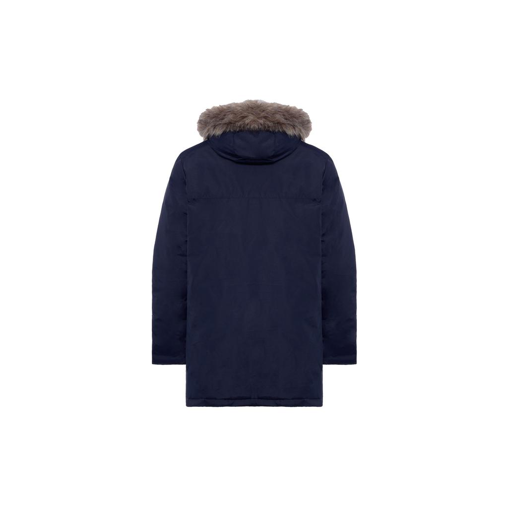 Adidas Outdoor Sports Fur-Collared Hooded Jacket Parka Men Outerwear Legend-Ink-Blue CY8602