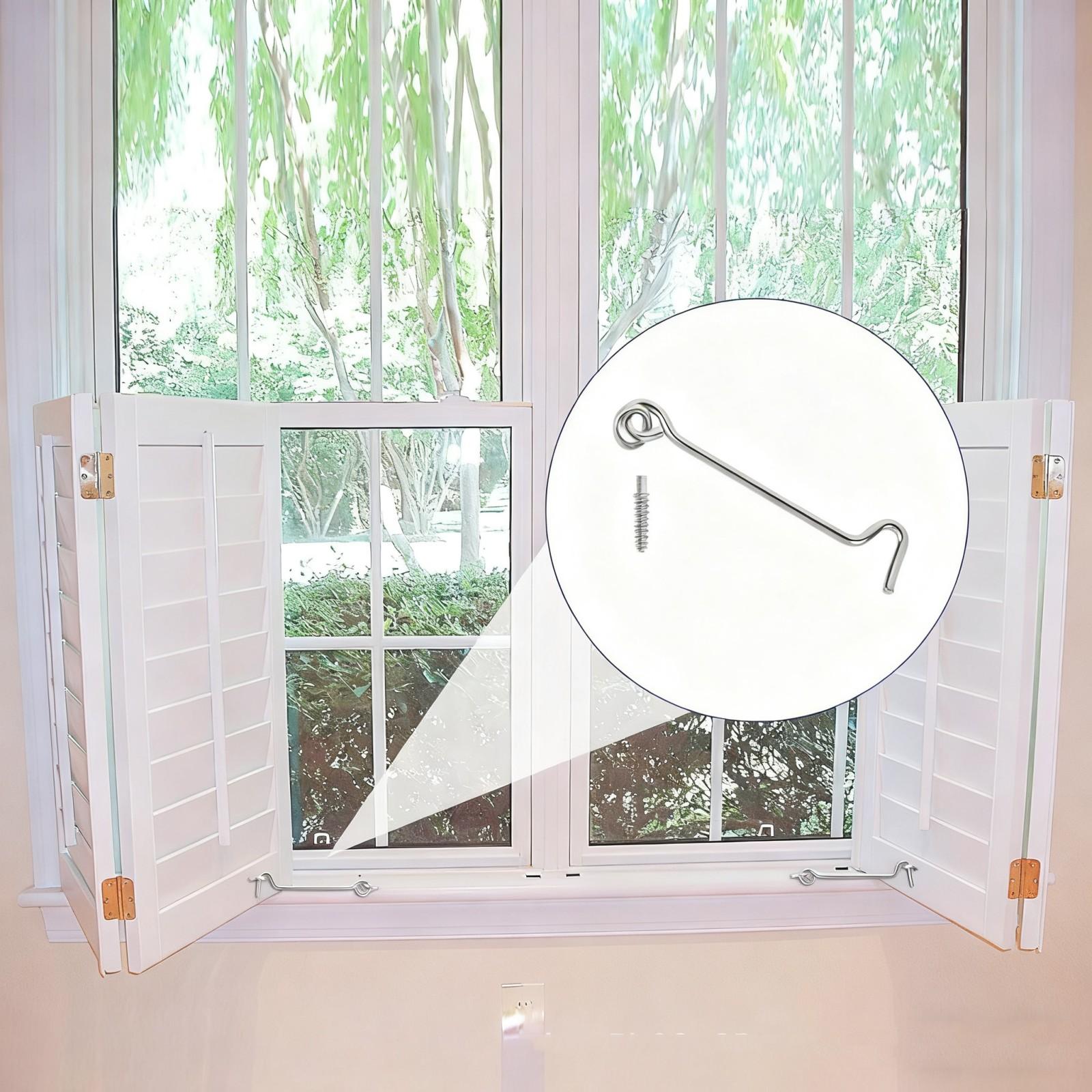 

20 Sets Over Door Hanger Stainless Steel Hooks For Doors And Nail Eye One Size