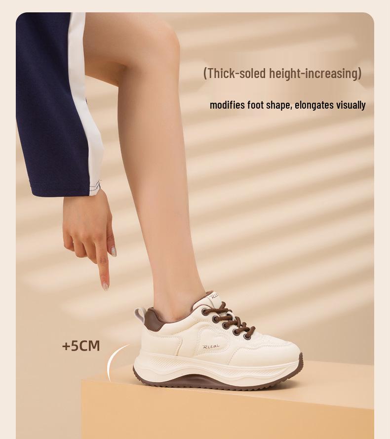 Women's Breathable Spring 2025 Casual White Sneakers - Versatile Non-Slip Travel Shoes (LF1152M)