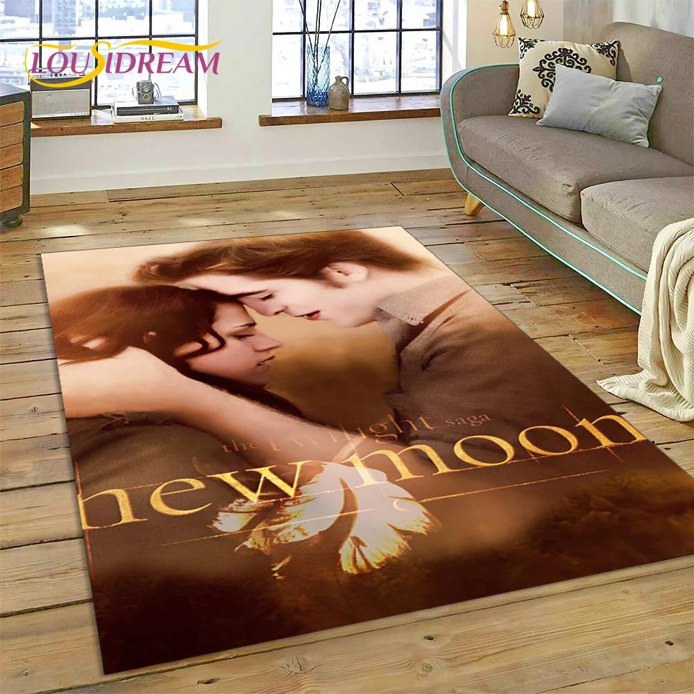 3D Saga Twilight Edward Bella Tapis Moquette pour Salon Chambre Décoration de Maison, Tapis de Sol Antidérapant Décoration pour Canapé Paillasson