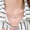Cui Yan S925 Sterling Silver Lava Diamond Necklace - Korean Style, Women's Simple Luxury Clavicle Chain Jewelry