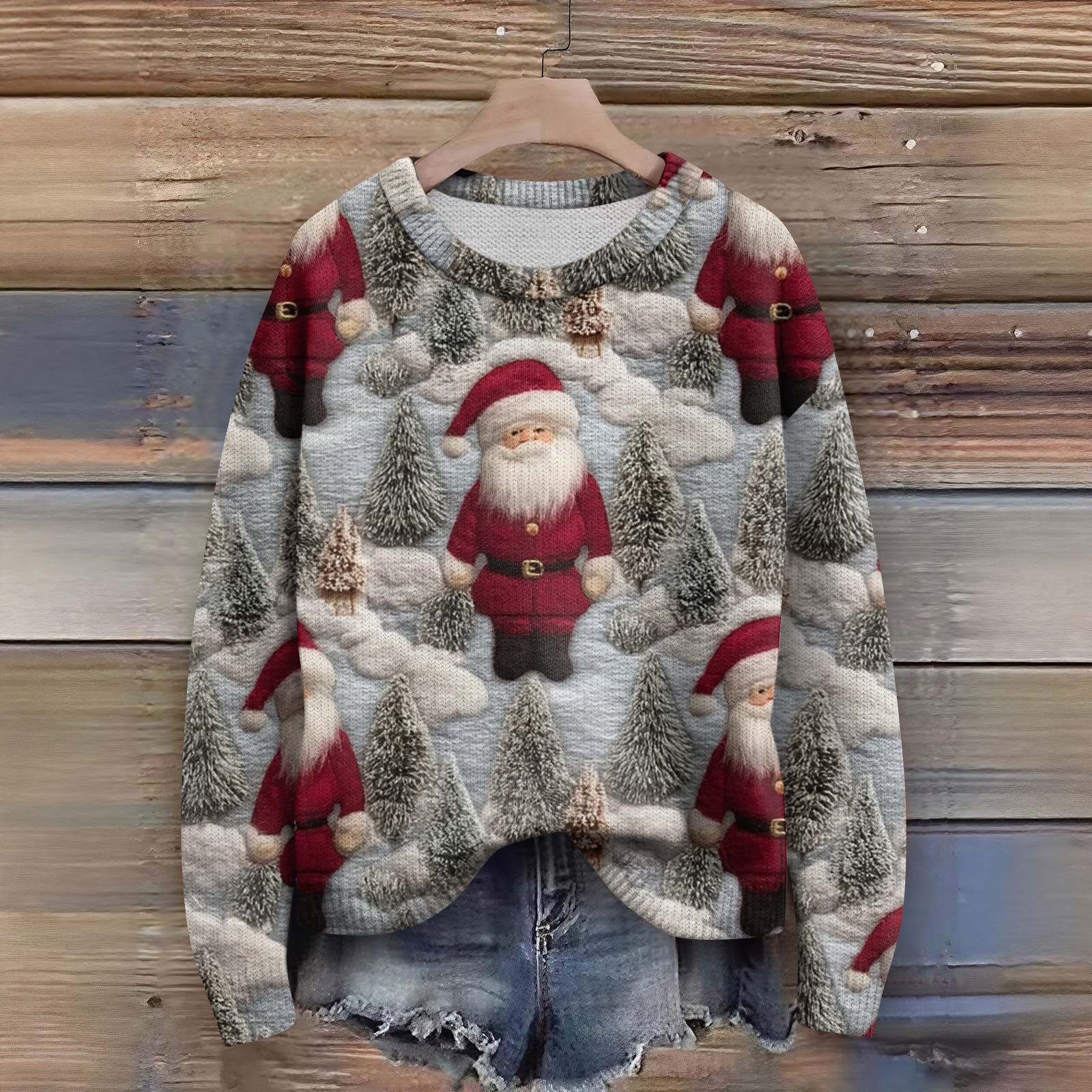 

Пуловеры с длинным рукавом для женщин, с круглым вырезом, повседневные, милые, с принтом, вязаные, оверсайз XXL