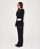 BORN TO WIN W Double B Velvet Boots Cut Pants [Black]