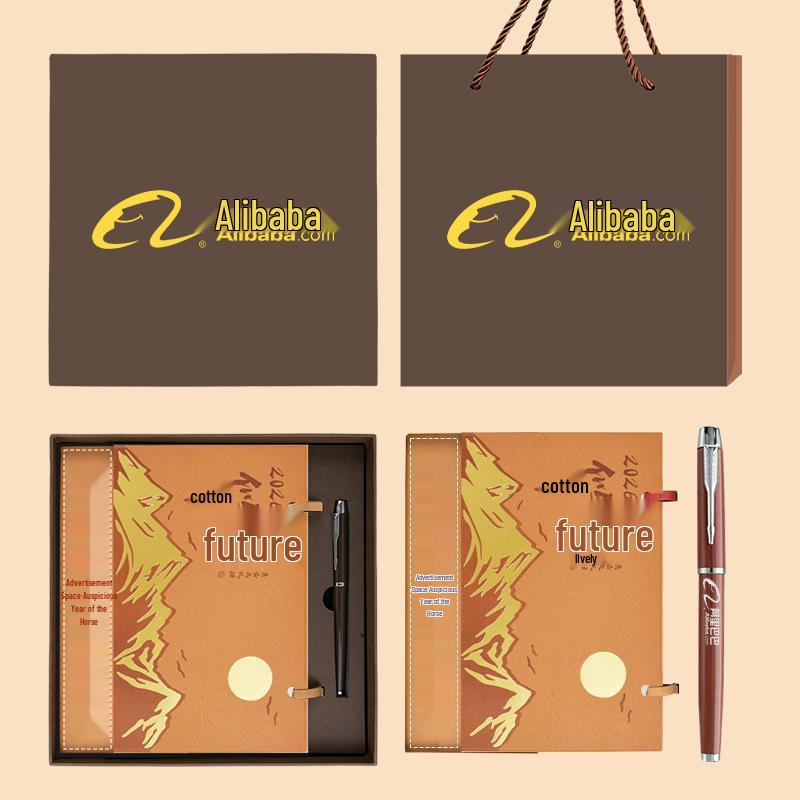 Luxury Leather 2026 Desk Calendar Set: Custom Corporate Gift for Business Meetings