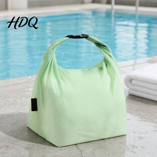 Nylon Waterproof Travel Pouch 2PCS Handbag Large Opening Buckle Design Lightweight Foldable Cosmetic Toiletry Holder Storage Bag Portable