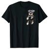 Novelty Awesome Schnauzer Dog In Pocket T Shirts Graphic Cotton Streetwear Short Sleeve Birthday Gifts Summer Style T-shirt Men