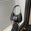 Fashionable 2024 Women's Shoulder Bag Adorable Bow Crescent Design Trendy