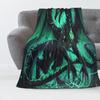 Grüne Drachenpflanze digital bedruckt Polyester Schlafzimmer Samt Flanell Überwurfdecke Fleece weiche Sofaüberwurfdecke Decken für Betten