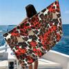Red Brown Leopard Beach Towel Ultra-fine Fiber Quick Drying Absorbent Beach Swimming Vacationvacation Essentials Gifts