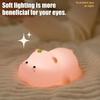 Silicone Hippo USB Rechargeable Night Light Touch Control Suitable for Children Bedroom Bedside Lamp Decor M4YD