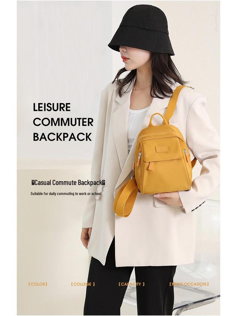 Dámský mini nylonový ležérní batoh - Módní školní a cestovní taška