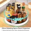 360 ° Rotating Storage Tray, Kitchen Multifunctional Seasoning Rack, Anti Slip Base To Prevent Stability, Double-layer Design