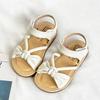 Baby Mädchen Prinzessin Sandalen Sommer Kinder Einfarbige Schleife Retro Strandschuhe Kleinkind Offene Zehen Weiche Sohle Kinder Sandalen