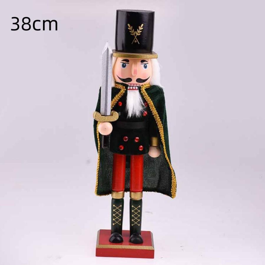 

Рождественский Щелкунчик, украшение, кукла, солдат, плащ, король, деревянная кукла, орех, статуэтка ручной работы, украшение для дома и офиса, Счастливого Рождества зелёный