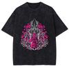Anime JoJos Bizarre Adventure Tshirt Kujo Jotaro Vintage Washed T Shirt Men Women Clothing Summer Cotton Short Sleeve Tees