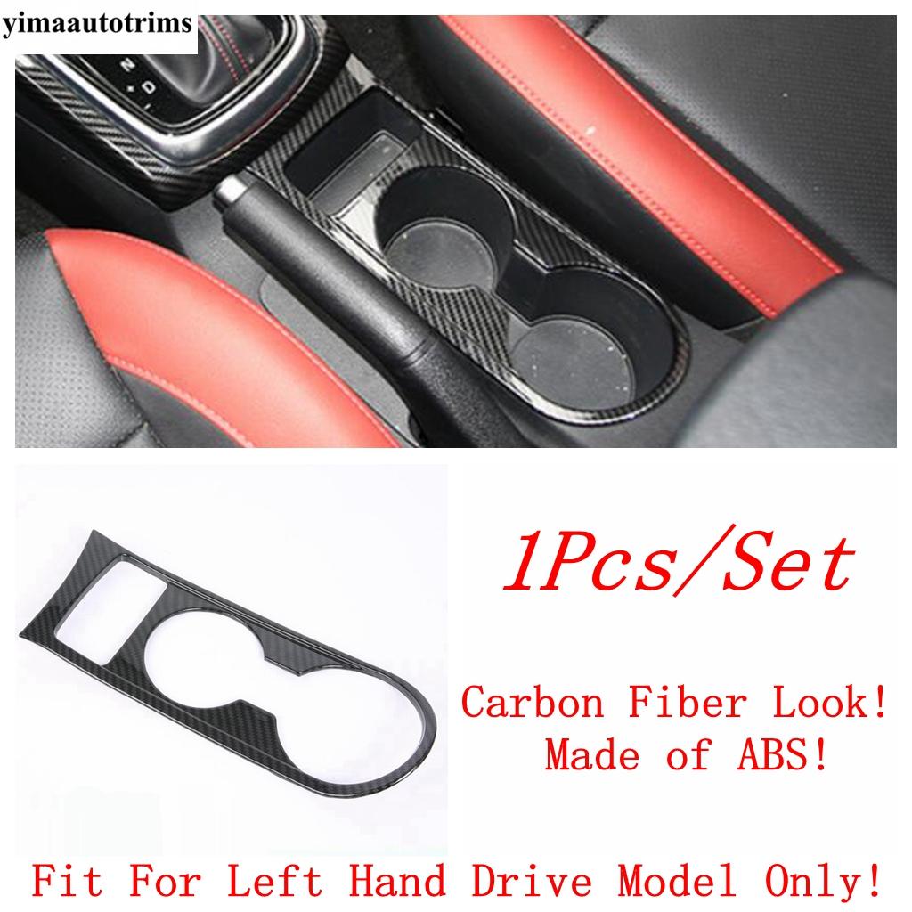 Gearbox Water Cup Holder Window Lift Button AC Vent Outlet Cover Trim Carbon Fiber Accessories For Kia Rio 4 X-line 2017 -