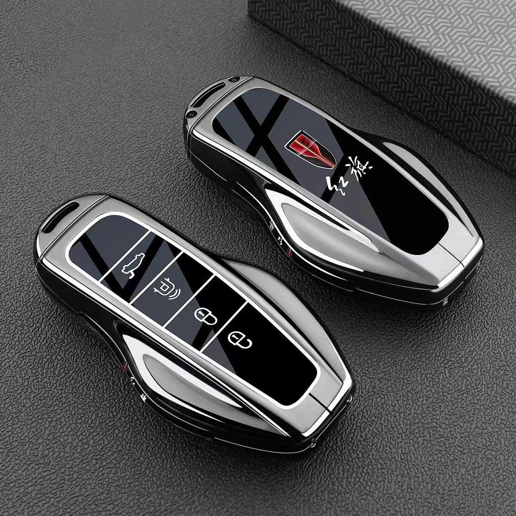 Fits 2026 Hongqi HS6 PHEV Key Case - New Model All-Inclusive Metal Shell Protective Cover for Intelligent Hybrid Four-Wheel Drive Version.