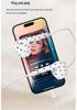Fones de Ouvido com Fio Tipo-C Cartoon Floral Estrela com Microfone