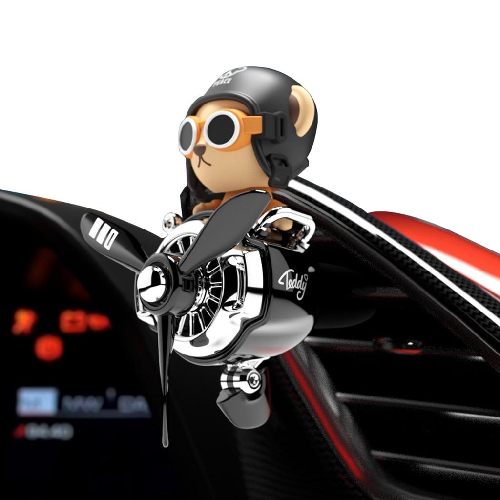 Rotating Car , Teddy Bear Design, Universal Mount, 3.4 X 2.6 Inches (8.6