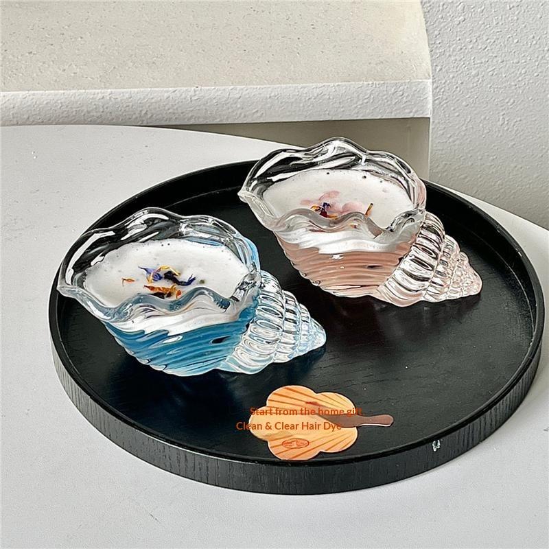 Bicchiere da Cocktail Ins Conch Vetro Creativo Per Succhi e Bevande Design Unico Bicchiere d'Impatto con Estetica Costiera