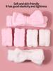 3/6-Piece Set of Plush Bow Face Wash Hair Band/Wrist Strap, Makeup/Toiletry Moisture-Proof Hair Band for Both Men and Women