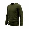 Men's Color Long Sleeve Sweatshirt, Neck, Loose Fit, Plaid Pattern Casual Pullover