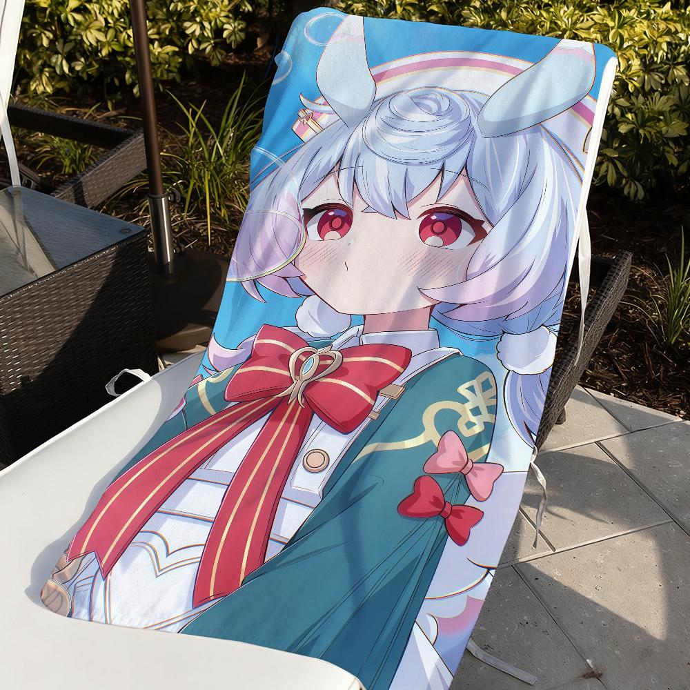 Game Sigewinne Genshin Impact Cute Towel Sports Quick Dry Travel Camping Gear Sandproof Soft Light Large Beach Towel