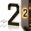 Solar Powered Solar House Numbers 6.7 Inch Size Lighted House Numbers  Home Exterior