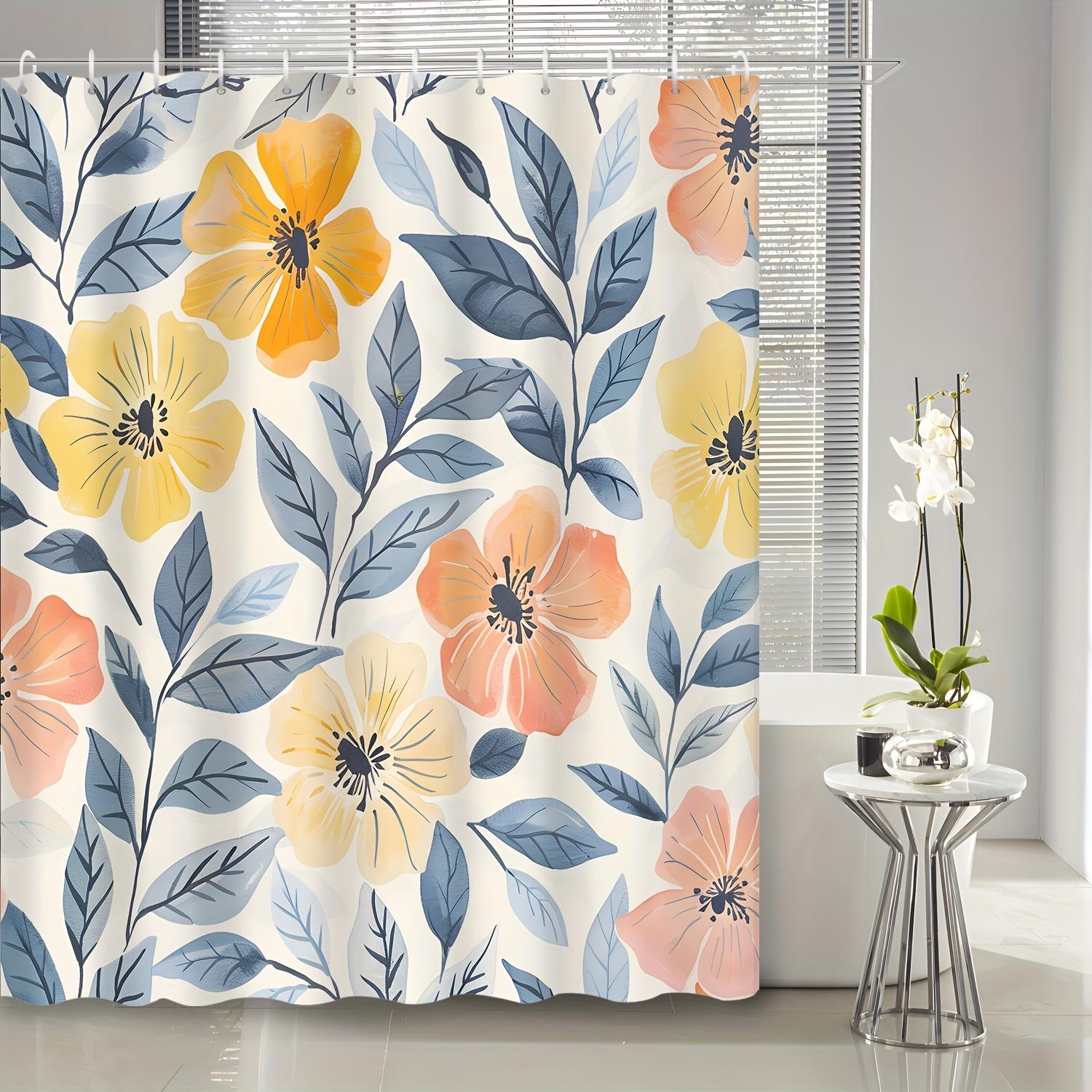 

1Pcs Vintage Colorful Abstract Art Aesthetic Floral Shower Curtain, Polyester Fabric, Machine Washable, Suitable For Bathroom W60H190(CM)-1 Pcs