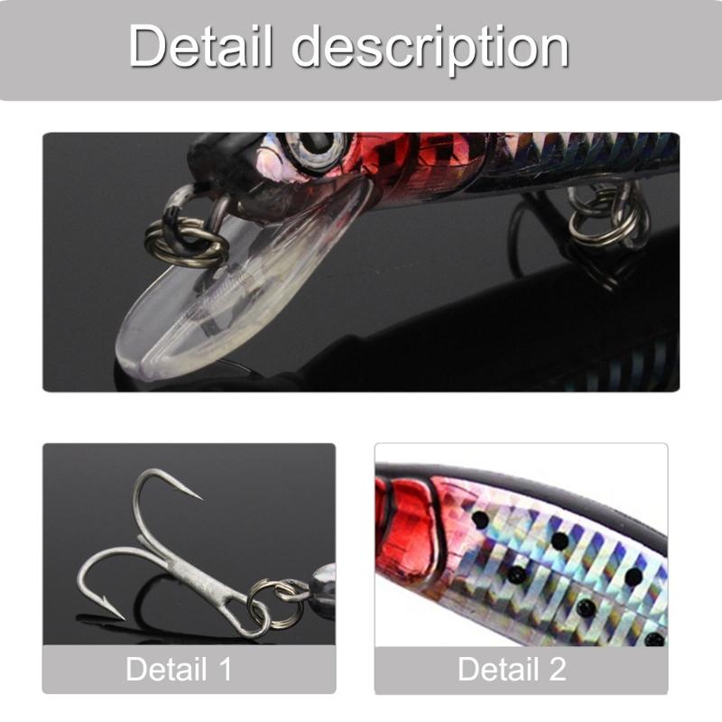 Wiederaufladbare Angelköder Elektrische Angelköder Zuckende Köder Elektrischer Wobbler LED-Licht Angelköder Crankbaits