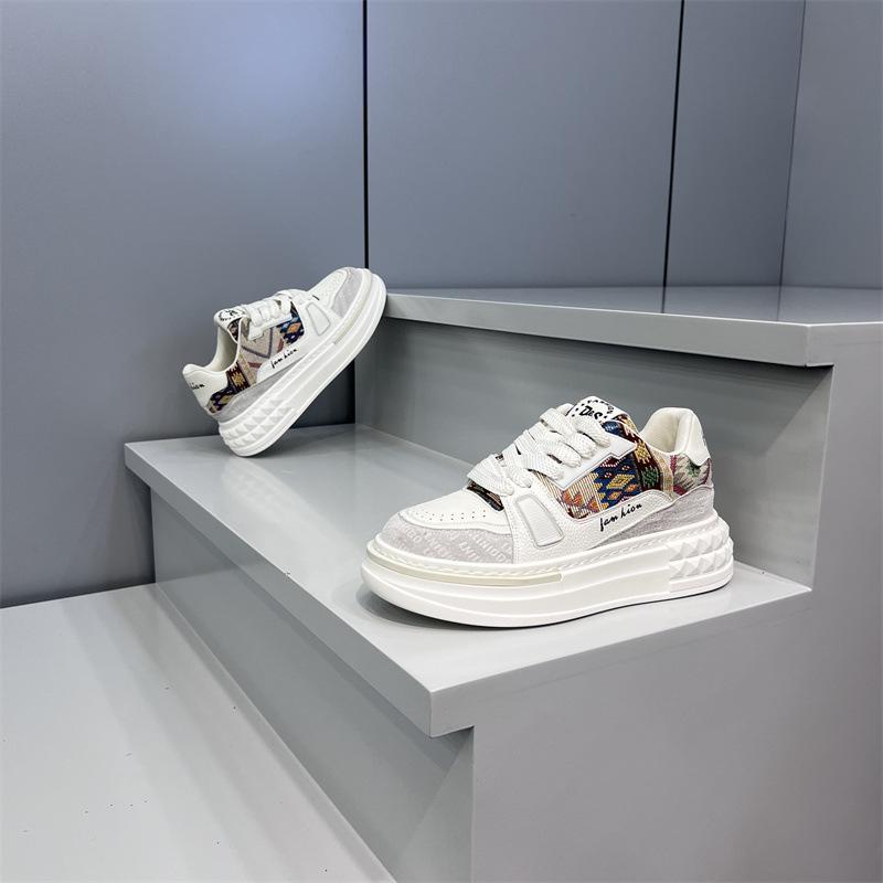 

Printed casual shoes spring new light embroidery thick bottom breathable cds 38