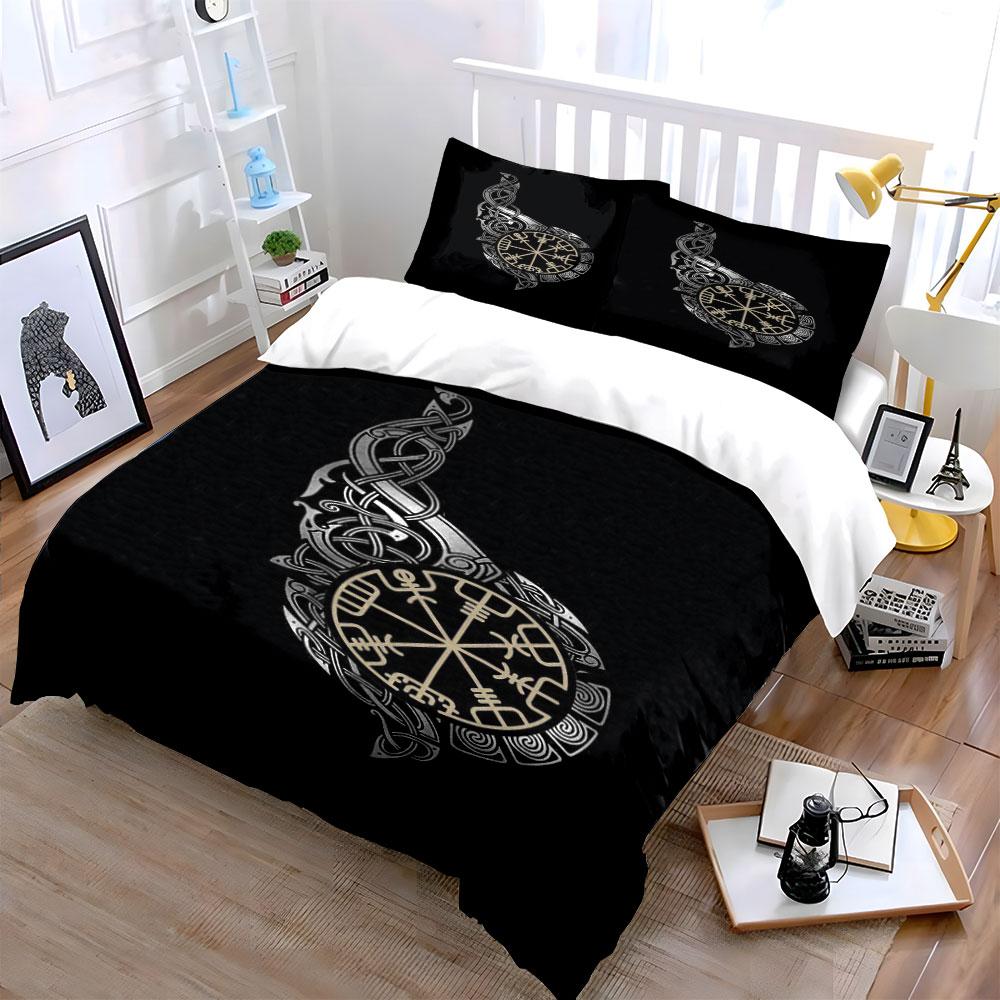 Nordic symbols with knotwork. Bedding sets Duvet cover sets Duvet covers Pillowcases(1 * Duvet Cover 2 * Pillowcases without duvet insert)