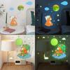 Glow-In-The-Dark Bear Toilet Stickers Self-Adhesive Removable Decal Wall Sticker Home Decor Car Sticker Luminous Effects