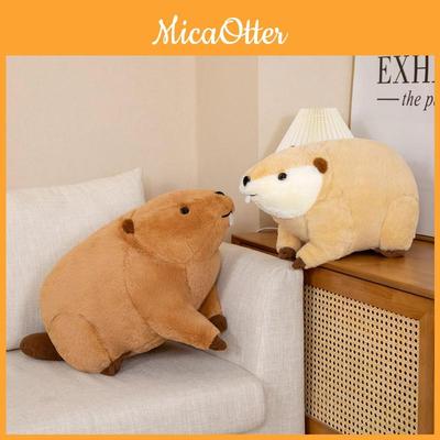 Adorable Realistic Beaver Plush Toy Soft Animal Cuddle Pillow Gift For Kids