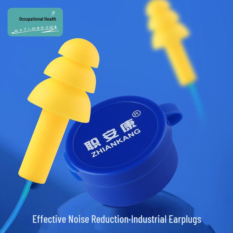Washable Noise Cancelling Wired Earplugs: Occupational Safety & Health 4004, Christmas Tree Design, Ideal for Swimming & Industrial Use.