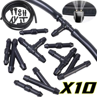 Buse Jet d'Eau pour Tuyau Raccords Connecteurs Remplacement Kit Universel Auto Lave-glace Tuyau Essuie-glace