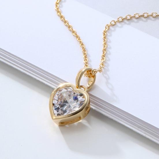 Stylový náhrdelník se srdíčkem zářící robustní dárek k Valentýnu