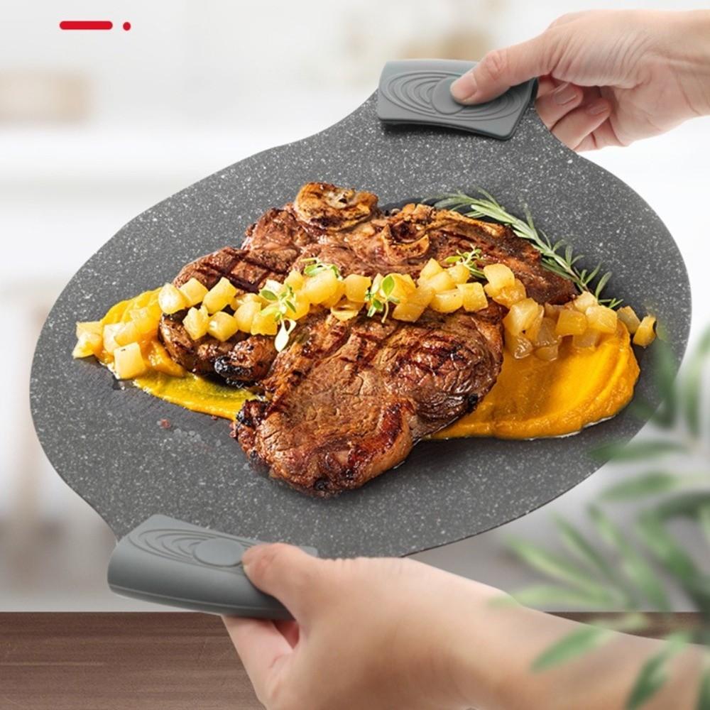 1Pair Heat‑insulated Pot Handle Grip Anti‑slip Texture Heat‑Proof Clamp Iron Cookware